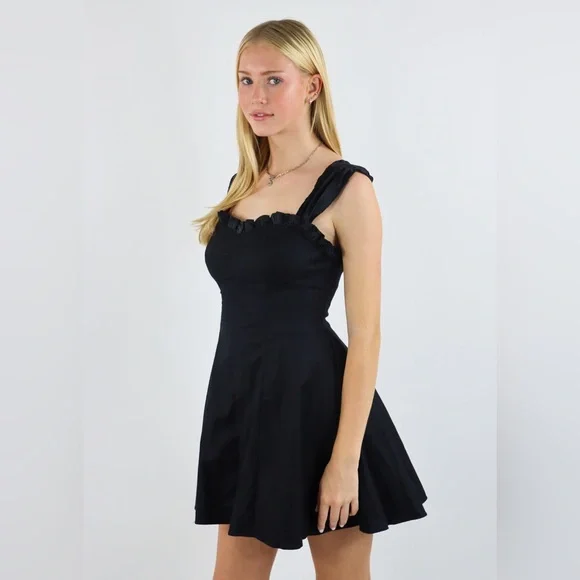 Free People Midnight Magic Sweetheart Neck Sleeveless Ruffle Dress,Small, $129 - Picture 5 of 13
